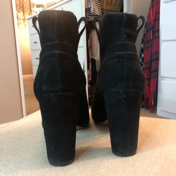 Vince Camuto black peep toe booties - Picture 4 of 6